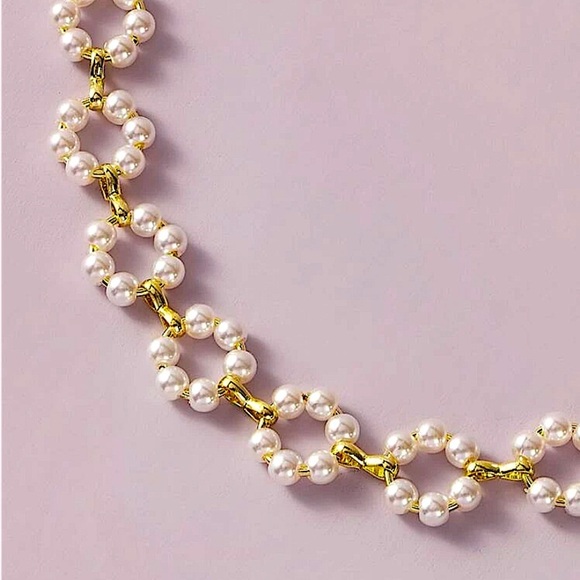 Pearl Gold Flower Choker - Picture 5 of 6